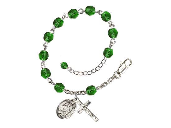 Saint Jude Thaddeus<br>RB6000-9060 6mm Rosary Bracelet<br>Available in 11 colors