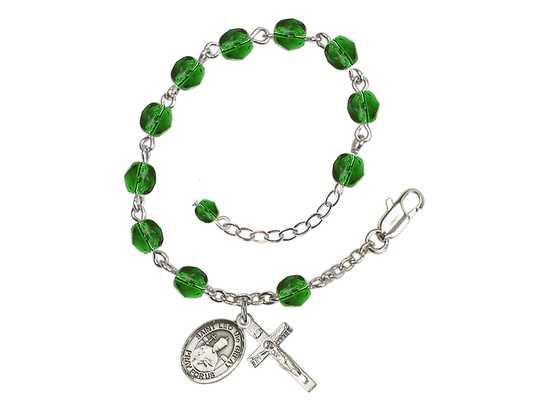 Saint Leo the Great<br>RB6000-9120 6mm Rosary Bracelet<br>Available in 11 colors