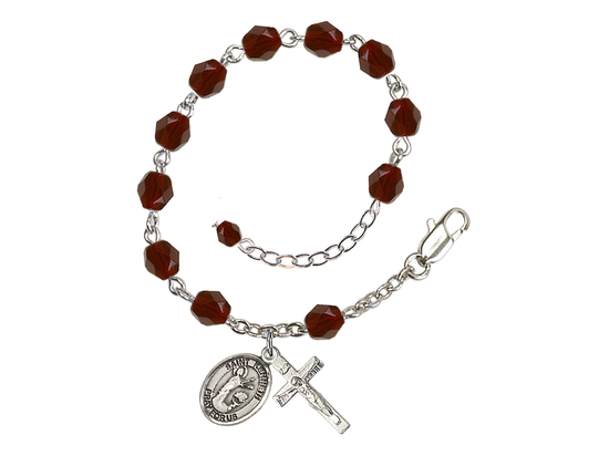 Saint Kenneth<br>RB6000-9332 6mm Rosary Bracelet<br>Available in 11 colors