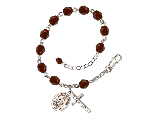 Saint Nathanael<br>RB6000-9398 6mm Rosary Bracelet<br>Available in 11 colors