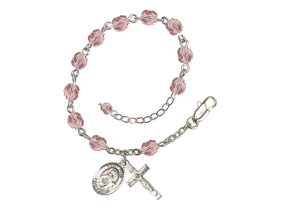 Saint Paul the Apostle<br>RB6000-9086 6mm Rosary Bracelet<br>Available in 11 colors