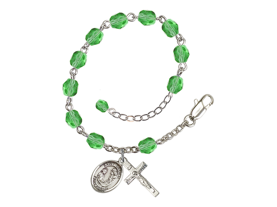 Saint Cecilia<br>RB6000-9016 6mm Rosary Bracelet<br>Available in 11 colors