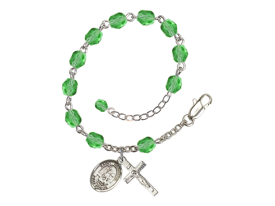 Saint Germaine Cousin<br>RB6000-9211 6mm Rosary Bracelet<br>Available in 11 colors