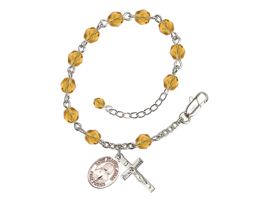 Blessed Jeanne Jugan<br>RB6000-9409 6mm Rosary Bracelet<br>Available in 11 colors