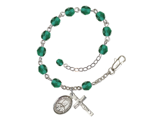 Blessed Pier Giorgio Frassati<br>RB6000-9278 6mm Rosary Bracelet<br>Available in 11 colors