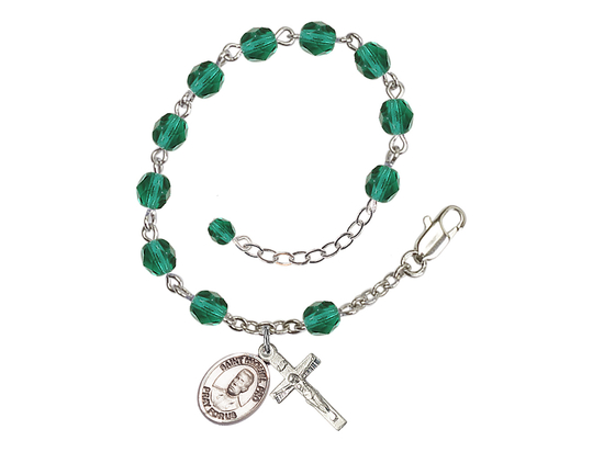 Blessed Miguel Pro<br>RB6000-9389 6mm Rosary Bracelet<br>Available in 11 colors