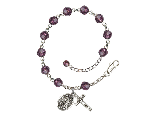 Our Lady of Precious Blood<br>RB9400-9448 6mm Rosary Bracelet<br>Available in 12 colors