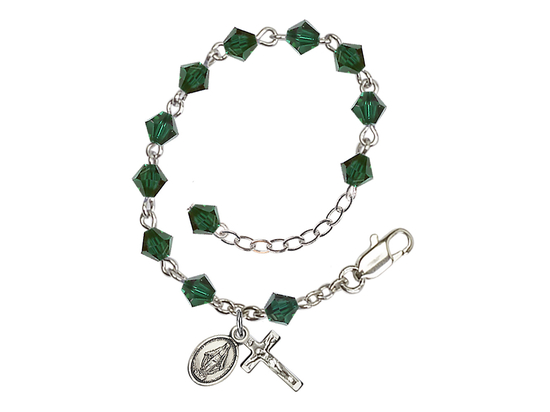 Miraculous<br>RBI9550 5mm Infant Rosary Bracelet<br>Available in 14 colors