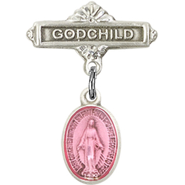 Miraculous Pink Epoxy<br>Baby Badge - 0702PM/0736