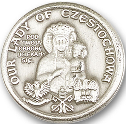 Our Lady of Czestochowa<br>1079V - 1 x 1 1/8<br>Visor Clip