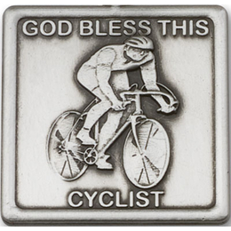 God Bless This Cyclist<br>1085V - 1 1/4 x 1 1/4<br>Visor Clip