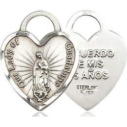 Our Lady of Guadalupe Heart Recuerdo<br>3209 - 3/4 x 5/8