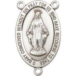 Miraculous<br>4145MCTR - 1 1/8 x 5/8<br>Rosary Center