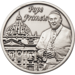 Pope Francis<br>50-193V - 1 1/2 x 1 1/2<br>Visor Clip