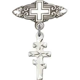Greek Orthadox Cross<br>Baby Badge - 5654/0731