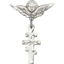 Greek Orthadox Cross<br>Baby Badge - 5654/0735
