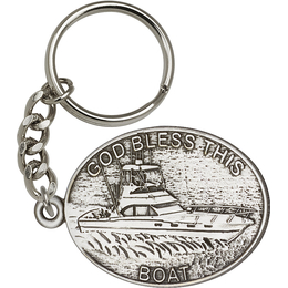 God Bless This Boat<br>5878SRC - 1 1/2 x 2 1/4<br>KeyChain