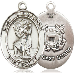 St Christopher Coast Guard<br>Oval Patron Saint Series<br>Available in 2 Sizes