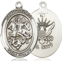 St George Navy<br>Oval Patron Saint Series<br>Available in 2 Sizes