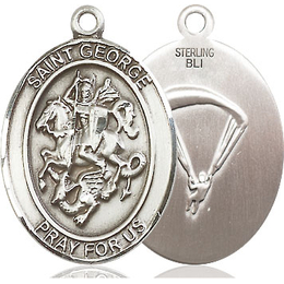 St George Paratrooper<br>Oval Patron Saint Series<br>Available in 2 Sizes