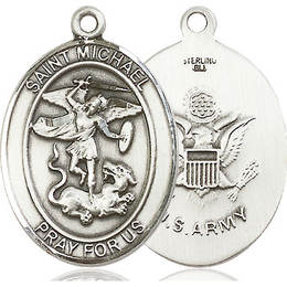 St Michael Army<br>Oval Patron Saint Series<br>Available in 2 Sizes