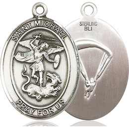 St Michael Paratrooper<br>Oval Patron Saint Series<br>Available in 2 Sizes