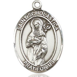 St Scholastica<br>Oval Patron Saint Series<br>Available in 3 Sizes