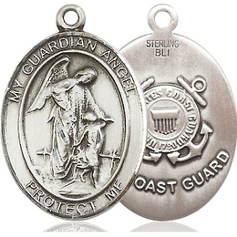 Guardian Angel Coast Guard<br>Oval Patron Saint Series<br>Available in 2 Sizes