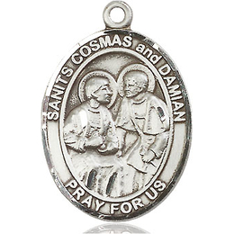 Sts Cosmas & Damian<br>Oval Patron Saint Series<br>Available in 3 Sizes