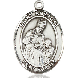 St Ambrose<br>Oval Patron Saint Series<br>Available in 3 Sizes