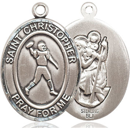 St Christopher Football<br>Oval Patron Saint Series<br>Available in 3 Sizes