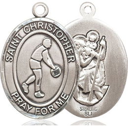 St Christopher Basketball<br>Oval Patron Saint Series<br>Available in 3 Sizes