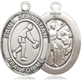 St Sebastian Basketball<br>Oval Patron Saint Series<br>Available in 3 Sizes