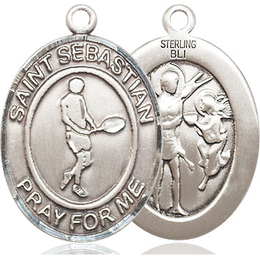 St Sebastian Tennis<br>Oval Patron Saint Series<br>Available in 3 Sizes