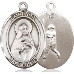 St Rita Baseball<br>Oval Patron Saint Series<br>Available in 3 Sizes