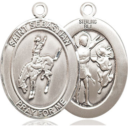 St Sebastian Rodeo<br>Oval Patron Saint Series<br>Available in 3 Sizes
