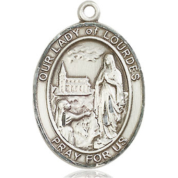 Our Lady of Lourdes<br>Oval Patron Saint Series<br>Available in 3 Sizes