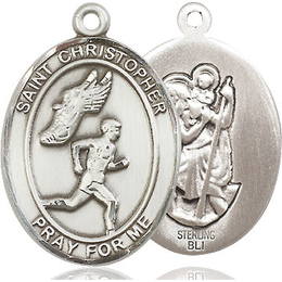 St. Christopher Track&Field<br>Oval Patron Saint Series<br>Available in 3 Sizes
