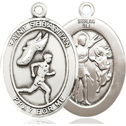 St Sebastian Track and Field<br>Oval Patron Saint Series<br>Available in 3 Sizes