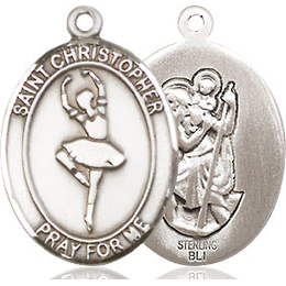 St Christopher Dance<br>Oval Patron Saint Series<br>Available in 3 Sizes