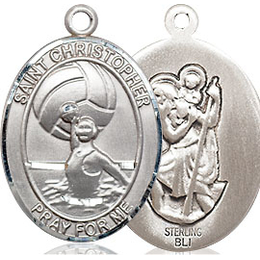 St Christopher Water Polo-Women<br>Oval Patron Saint Series<br>Available in 3 Sizes