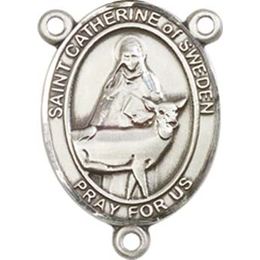 Saint Catherine of Sweden<br>8336CTR - 3/4 x 1/2<br>Rosary Center