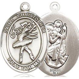 St Christopher Dance<br>Oval Patron Saint Series<br>Available in 3 Sizes