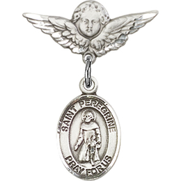 St Peregrine Laziosi<br>Baby Badge - 9088/0735