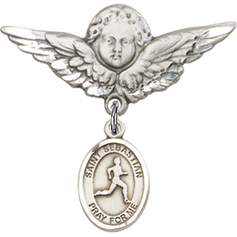 St Sebastian Track and Field<br>Baby Badge - 9176/0733