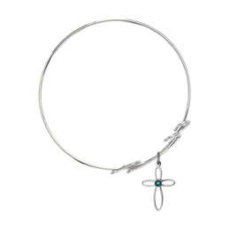 1707-STN - Loop Cross Bangle<br>Available in 8 Styles