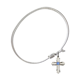 0675Y-STN - Cross Bangle<br>Available in 8 Styles
