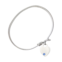 3400-STN - Heart Bangle<br>Available in 8 Styles