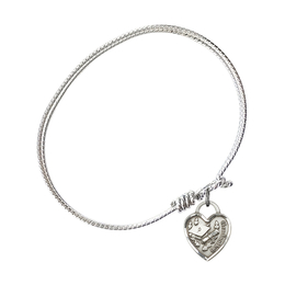 3406 - Graduation Heart Bangle<br>Available in 8 Styles