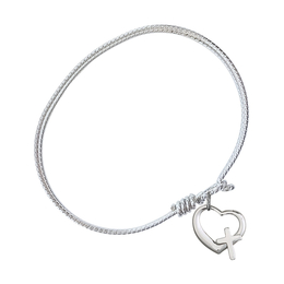 4207 - Heart / Cross Bangle<br>Available in 8 Styles